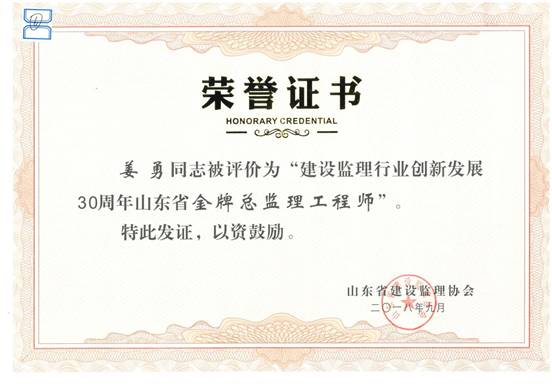 说明: 姜勇省金牌总监2018